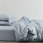 Silky Solid Tencel Bedding Set / Blue Ever Lasting