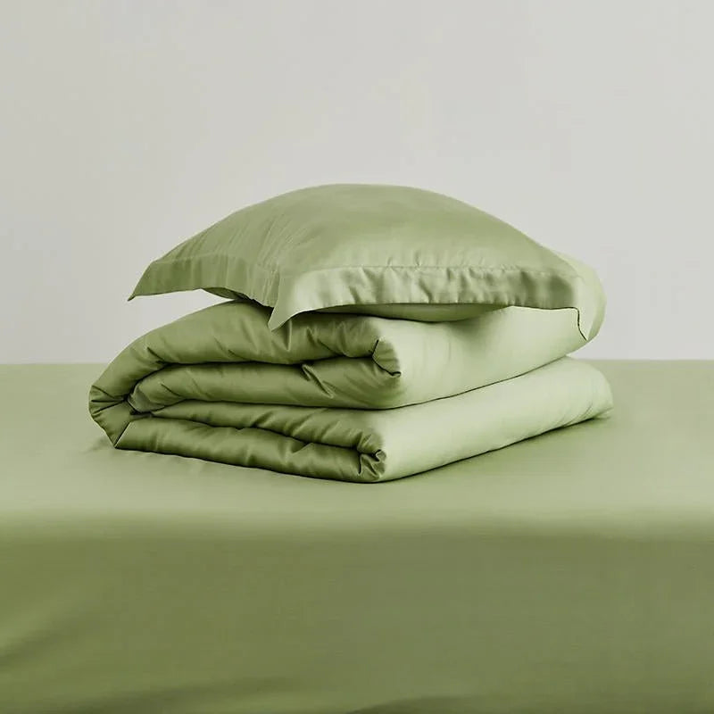 Silky Solid Tencel Bedding Set / Blue Ever Lasting