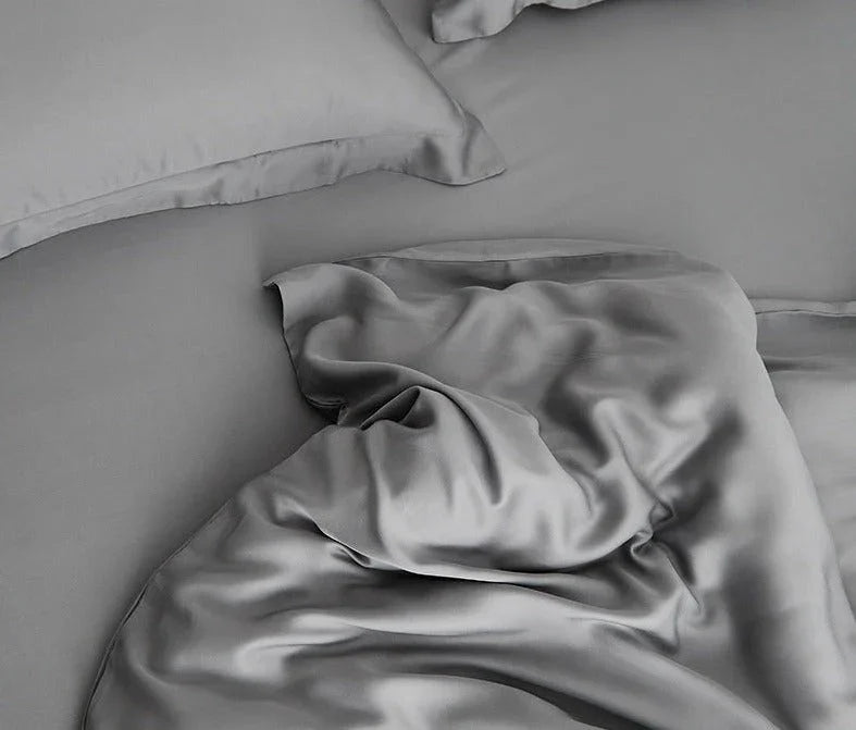 Silky Solid Tencel Bedding Set / Blue Ever Lasting