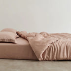 Silky Solid Tencel Bedding Set / Blue Ever Lasting