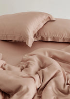 Silky Solid Tencel Bedding Set / Blue Ever Lasting