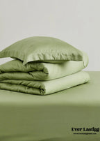 Silky Solid Tencel Bedding Set / Blue Ever Lasting