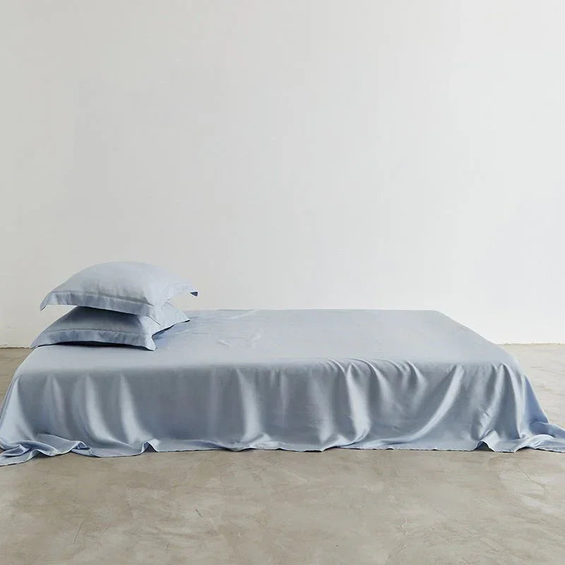 Silky Solid Tencel Bedding Set / Blue Ever Lasting