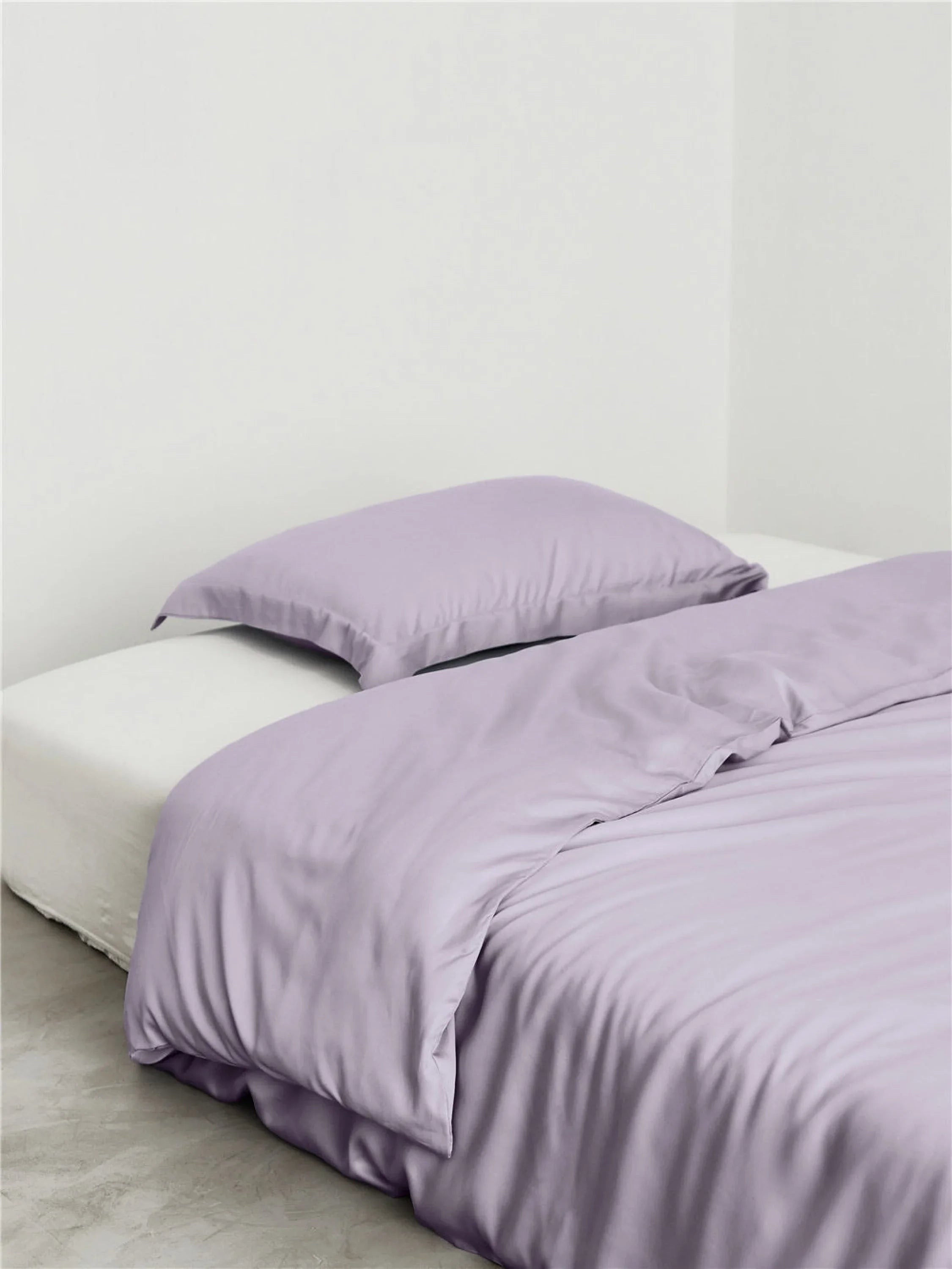 Silky Solid Tencel Bedding Set / Blue Ever Lasting