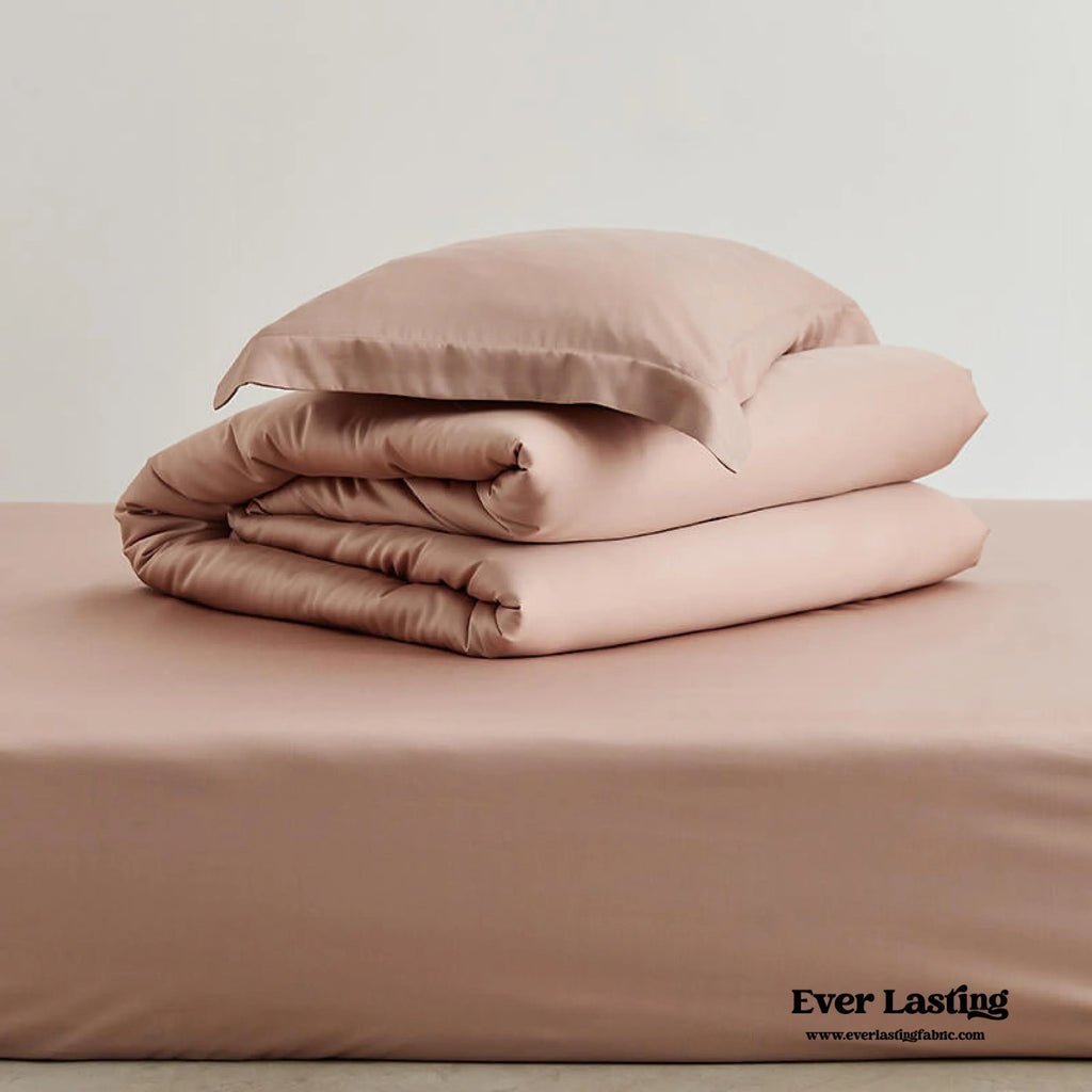 Silky Solid Tencel Bedding Set / Pink Ever Lasting