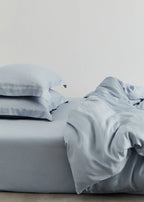 Silky Solid Tencel Bedding Set / Blue Ever Lasting