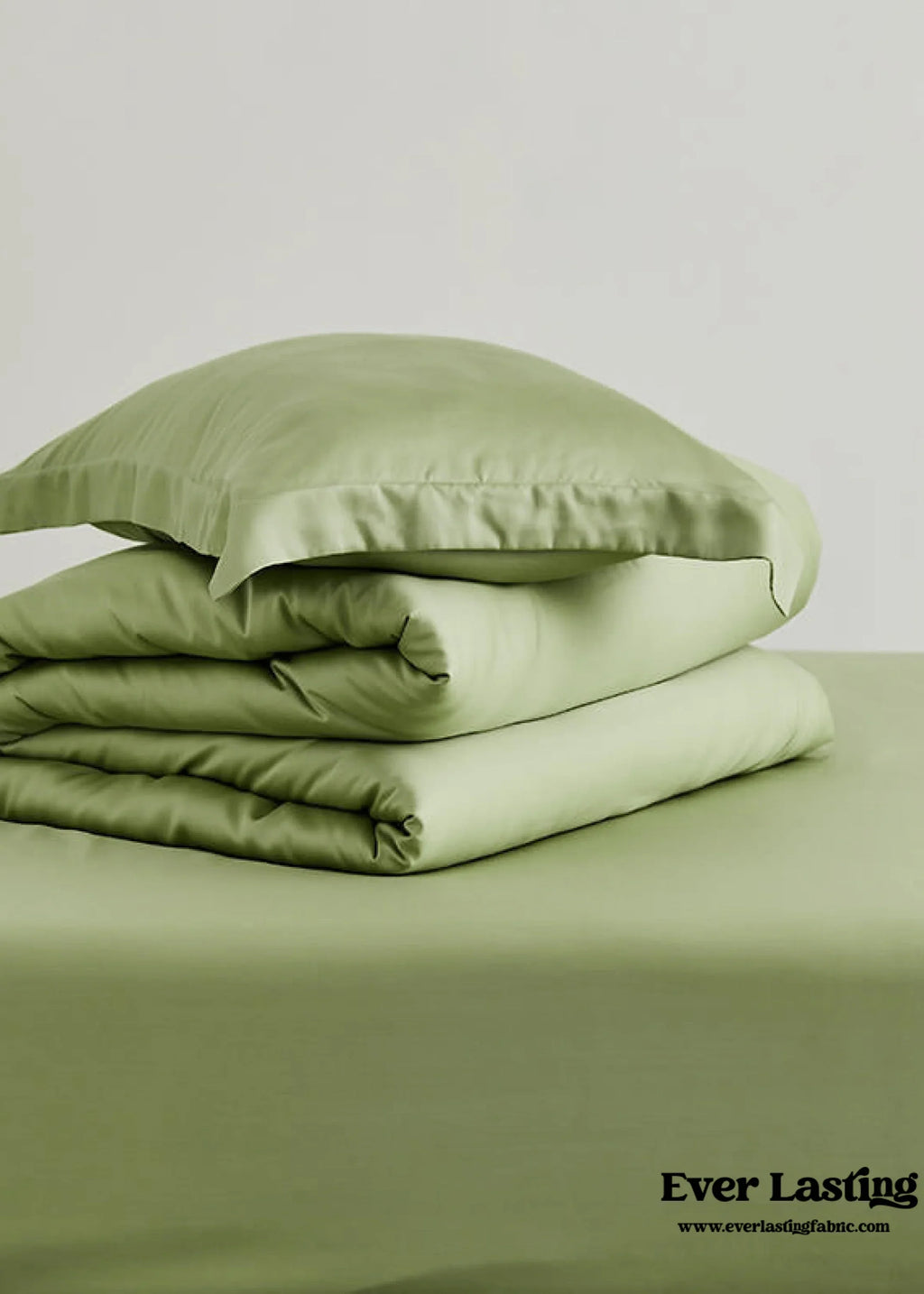 Silky Solid Tencel Bedding Set / Blue Ever Lasting