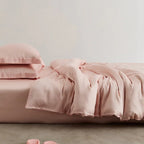 Silky Solid Tencel Bedding Set / Pink Ever Lasting