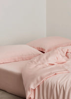 Silky Solid Tencel Bedding Set / Pink Ever Lasting