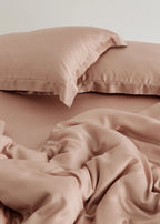 Silky Solid Tencel Bedding Set / Pink Ever Lasting