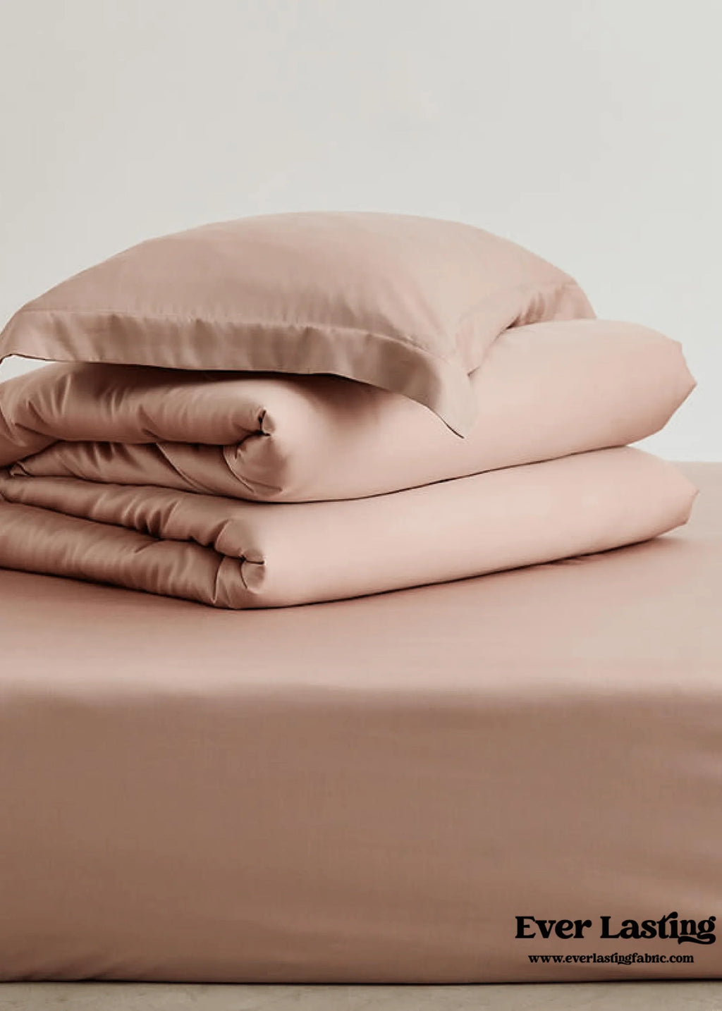 Silky Solid Tencel Bedding Set / Pink Ever Lasting