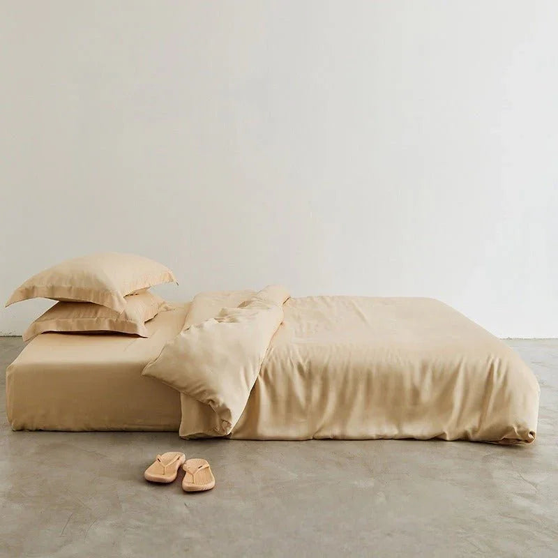 Silky Solid Tencel Bedding Set / Pink Ever Lasting