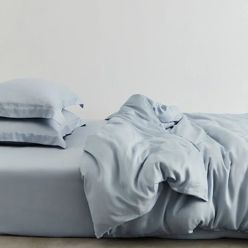 Silky Solid Tencel Bedding Set / Pink Ever Lasting