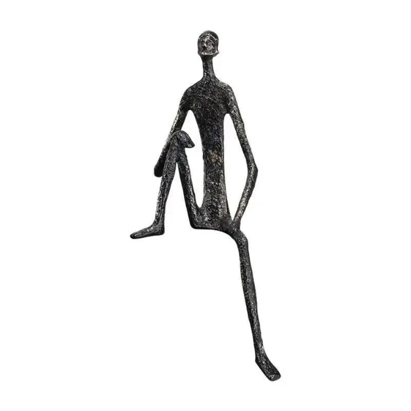 Abstract Figurine - Modern Silver Desktop Ornament, lifestyle image - House Of Avana