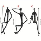 Abstract Figurine - Modern Silver Desktop Ornament, top view - House Of Avana