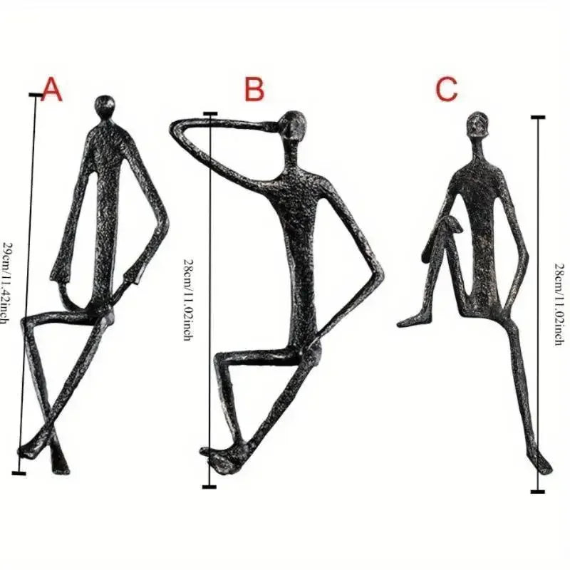 Abstract Figurine - Modern Silver Desktop Ornament, top view - House Of Avana