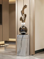 Abstract Metal Sculpture - Electroplated Silver, lifestyle image - House Of Avana