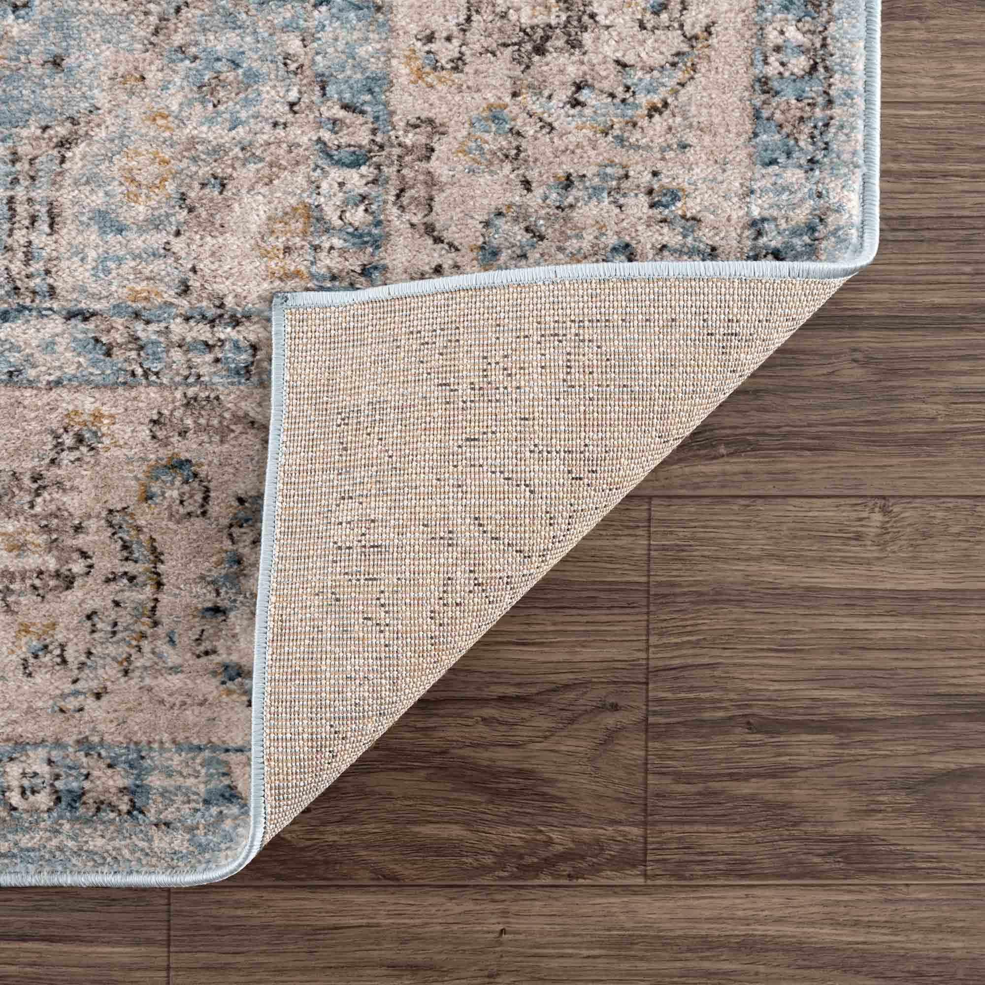 Anana Silver Blue & Beige Area Rug - House Of Avana