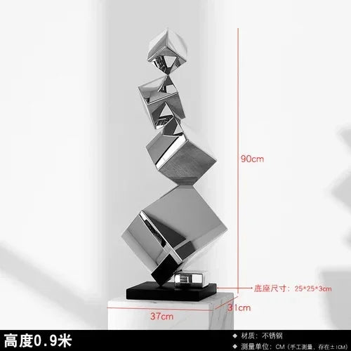 Geometric Sculpture - Northern Style Silver, product packaging - House Of Avana