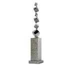Geometric Sculpture - Northern Style Silver, top view - House Of Avana