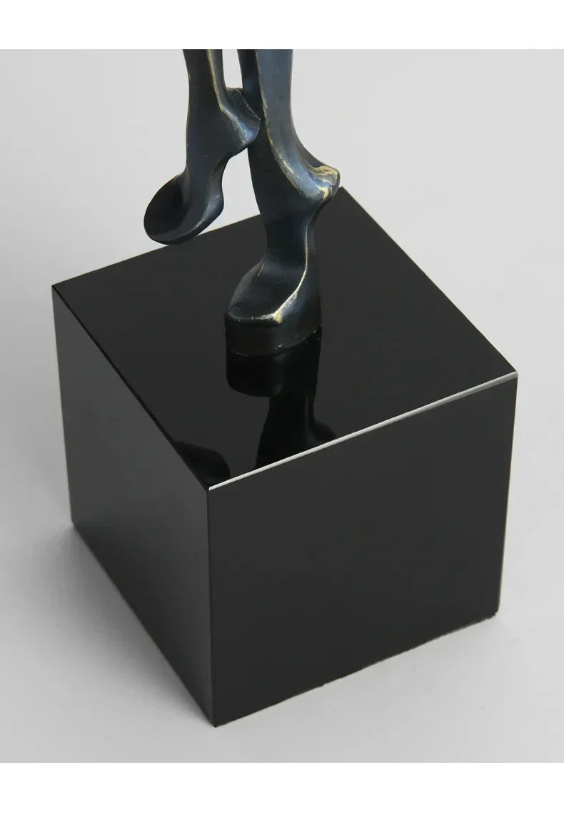 Metal Statue - Nordic Silver Acrobatic Figure, in-use display - House Of Avana