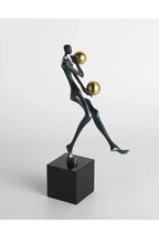 Metal Statue - Nordic Silver Acrobatic Figure, product packaging - House Of Avana