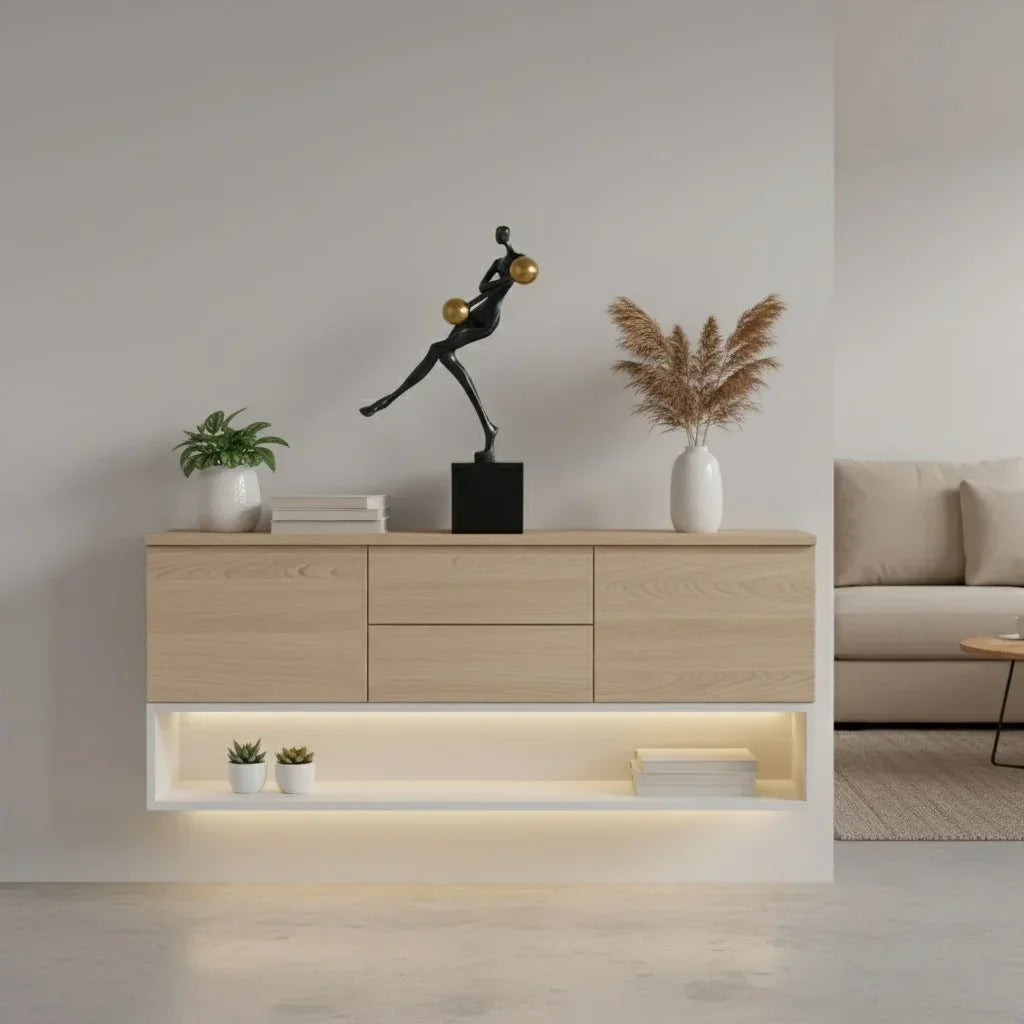 Metal Statue - Nordic Silver Acrobatic Figure, top view - House Of Avana