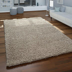 Simple High-Pile Rug Beige Brown Living Room Robust RugYourHome