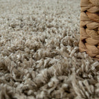 Simple High-Pile Rug Beige Brown Living Room Robust RugYourHome