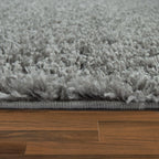 Simple High-Pile Rug Gray Living Room Robust RugYourHome
