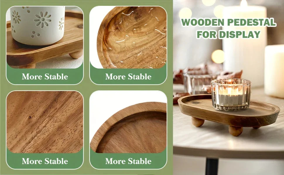 Simple Wooden Platter - Perfect for Scent Therapy, Sweets, And Household Arrangement - Multifunctional Item (Non-Food Contact) House Of Avana [[SKU:HOA-TRY-403]]