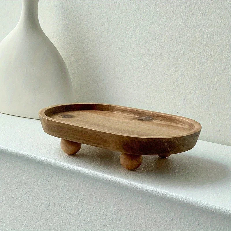 Simple Wooden Platter - Perfect for Scent Therapy, Sweets, And Household Arrangement - Multifunctional Item (Non-Food Contact) House Of Avana