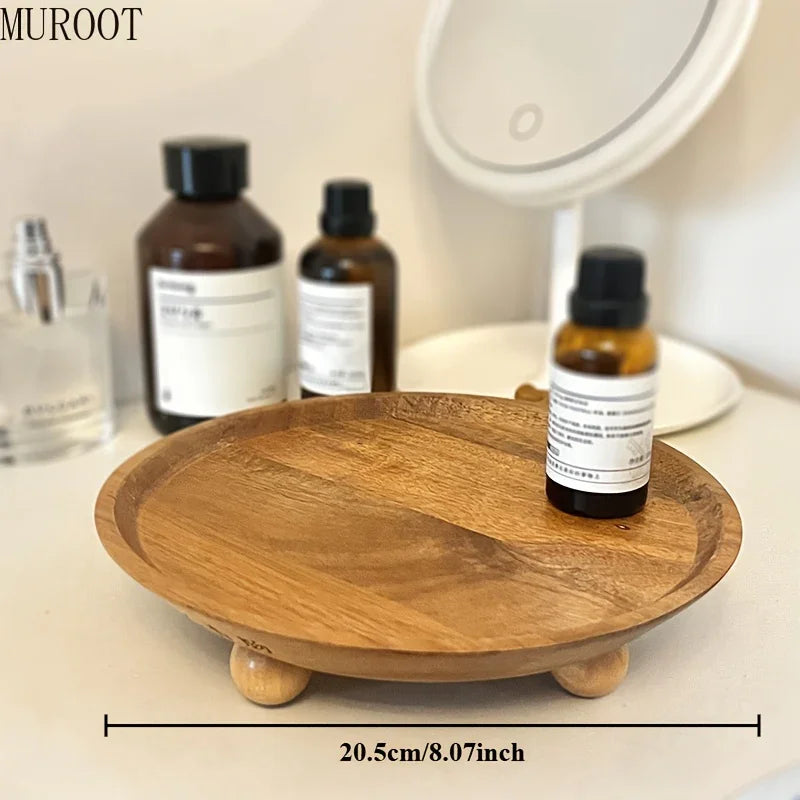 Simple Wooden Platter - Perfect for Scent Therapy, Sweets, And Household Arrangement - Multifunctional Item (Non-Food Contact) House Of Avana