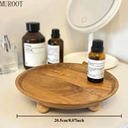 Simple Wooden Platter - Perfect for Scent Therapy, Sweets, And Household Arrangement - Multifunctional Item (Non-Food Contact) House Of Avana [[SKU:HOA-TRY-403]]