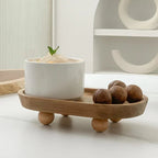Simple Wooden Platter - Perfect for Scent Therapy, Sweets, And Household Arrangement - Multifunctional Item (Non-Food Contact) House Of Avana [[SKU:HOA-TRY-403]]