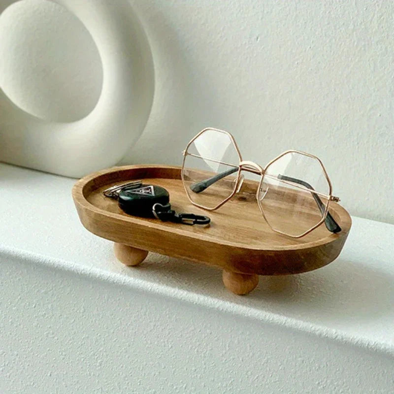 Simple Wooden Platter - Perfect for Scent Therapy, Sweets, And Household Arrangement - Multifunctional Item (Non-Food Contact) House Of Avana [[SKU:HOA-TRY-403]]