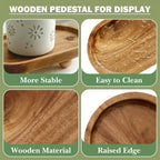 Simple Wooden Platter - Perfect for Scent Therapy, Sweets, And Household Arrangement - Multifunctional Item (Non-Food Contact) House Of Avana [[SKU:HOA-TRY-403]]