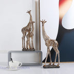 Simulation Animal Giraffe Family Giraffe Ornaments Animal Sculpture Modern Home Decoration Accessories Handicraft Furnishings - House Of Avana