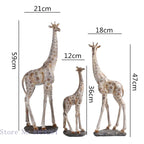 Simulation Animal Giraffe Family Giraffe Ornaments Animal Sculpture Modern Home Decoration Accessories Handicraft Furnishings - House Of Avana