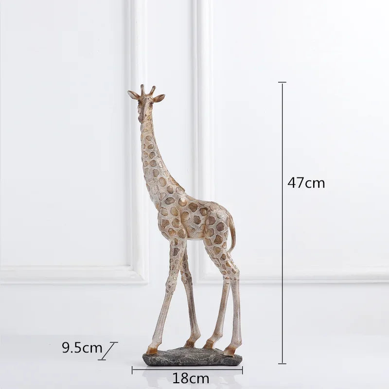 Simulation Animal Giraffe Family Giraffe Ornaments Animal Sculpture Modern Home Decoration Accessories Handicraft Furnishings - House Of Avana