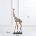 Simulation Animal Giraffe Family Giraffe Ornaments Animal Sculpture Modern Home Decoration Accessories Handicraft Furnishings - House Of Avana
