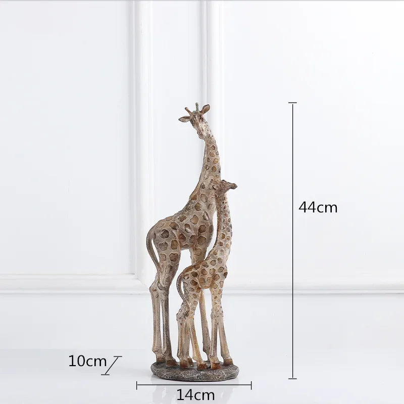 Simulation Animal Giraffe Family Giraffe Ornaments Animal Sculpture Modern Home Decoration Accessories Handicraft Furnishings - House Of Avana