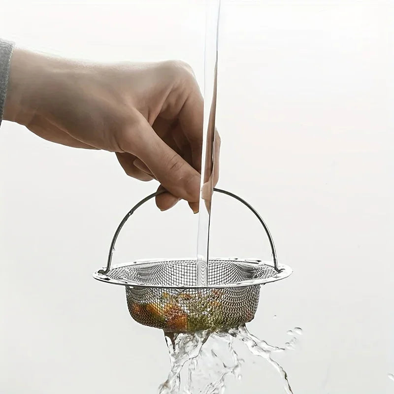 Sink Strainer - Rust-Resistant Stainless Steel with Handle