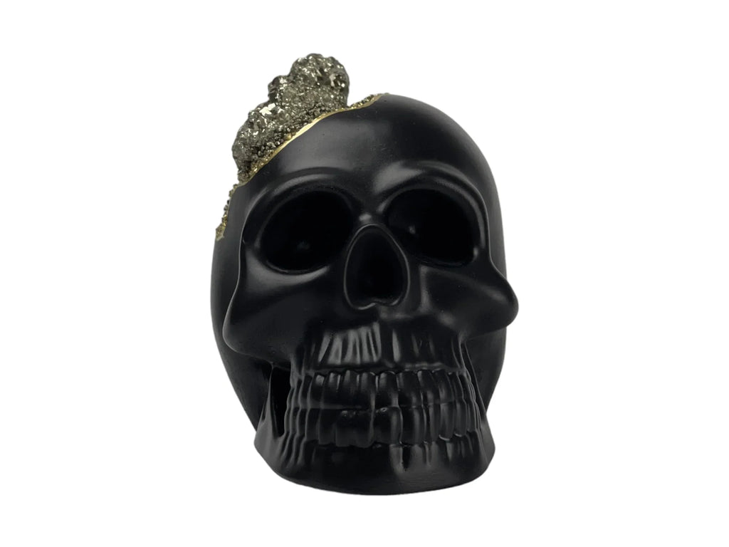 Skull Decor - Black Pyrite Accent, texture detail - House Of Avana