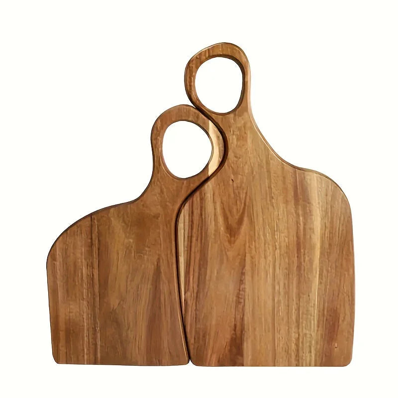 Set of 2 Walnut Slicing Boards - High Quality Handcrafted Kitchen Slicing Boards for Food Preparation, Food Safe Wood Material, Perfect for Couples And Home Chefs House Of Avana