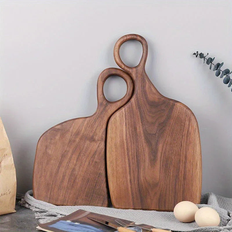 Set of 2 Walnut Slicing Boards - High Quality Handcrafted Kitchen Slicing Boards for Food Preparation, Food Safe Wood Material, Perfect for Couples And Home Chefs House Of Avana [[SKU:HOA-CHB-003]]