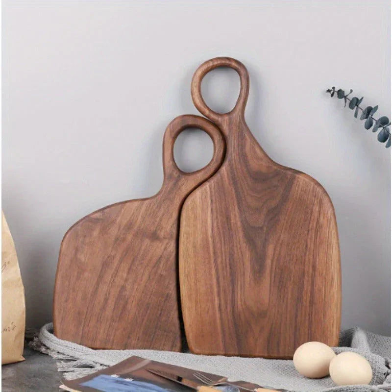 Set of 2 Walnut Slicing Boards - High Quality Handcrafted Kitchen Slicing Boards for Food Preparation, Food Safe Wood Material, Perfect for Couples And Home Chefs House Of Avana [[SKU:HOA-CHB-003]]