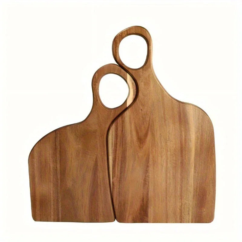 Set of 2 Walnut Slicing Boards - High Quality Handcrafted Kitchen Slicing Boards for Food Preparation, Food Safe Wood Material, Perfect for Couples And Home Chefs House Of Avana