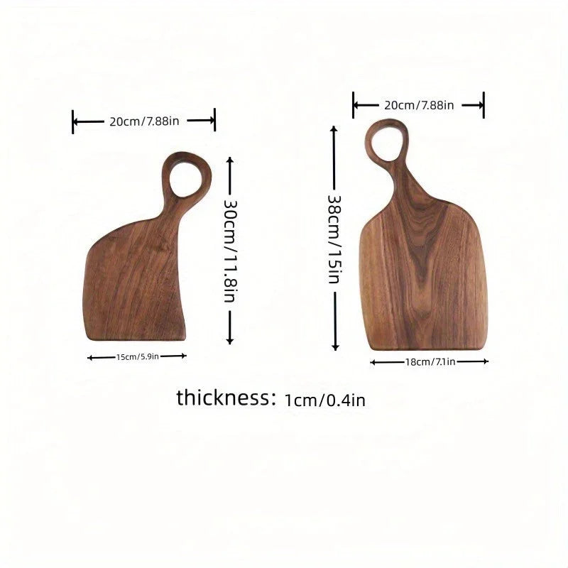 Set of 2 Walnut Slicing Boards - High Quality Handcrafted Kitchen Slicing Boards for Food Preparation, Food Safe Wood Material, Perfect for Couples And Home Chefs House Of Avana