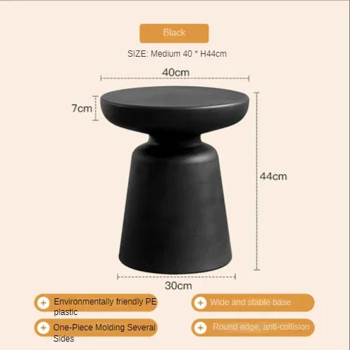 Small Round Table Sofa Side Table Living Room Porch Ottoman Coffee Table Home Small Apartment Coffee Table Designer Low Table - House Of Avana